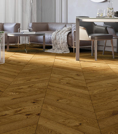 Parchet triplustratificat STEJAR HONEY CHEVRON Barlinek