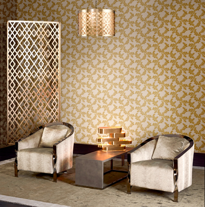 Tapet clasic floral auriu colectia Modern&Classic Design