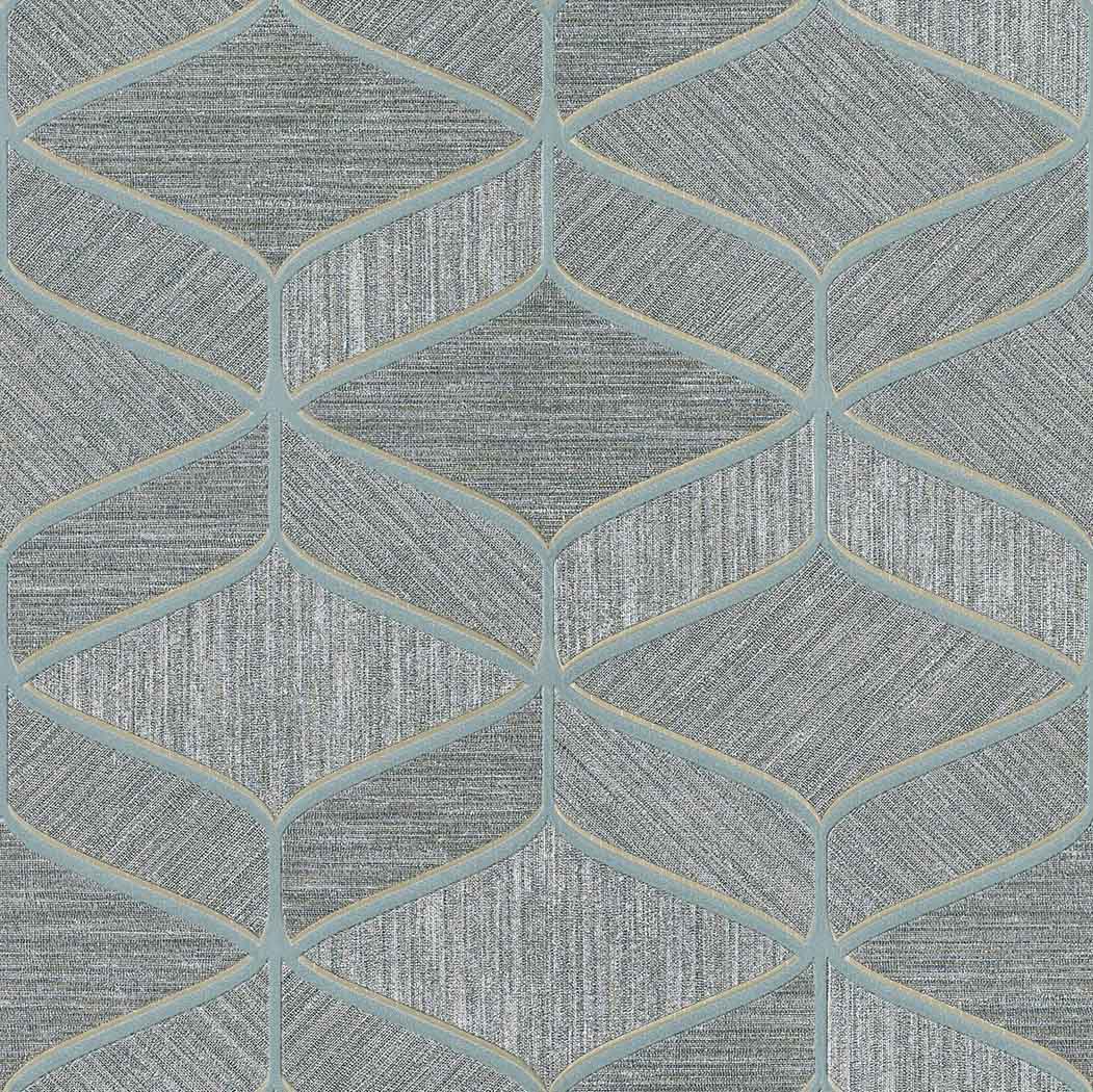 Tapet geometric gri albastru colectia Modern&Classic Design