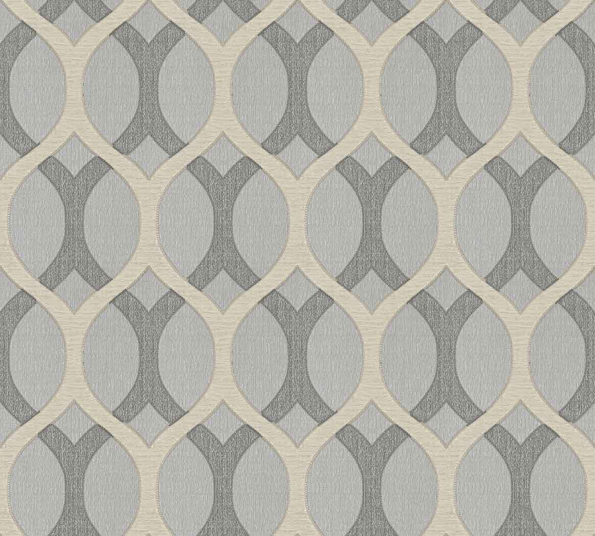 Tapet geometric gri cu bej colectia Modern&Classic Design